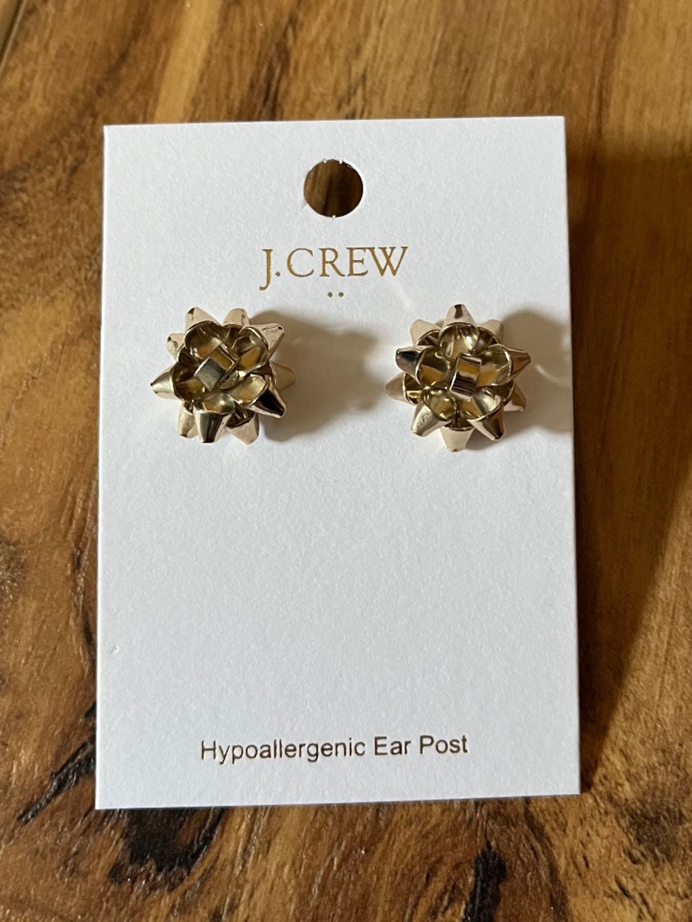 J.Crew gift bow stud earrings, NWT